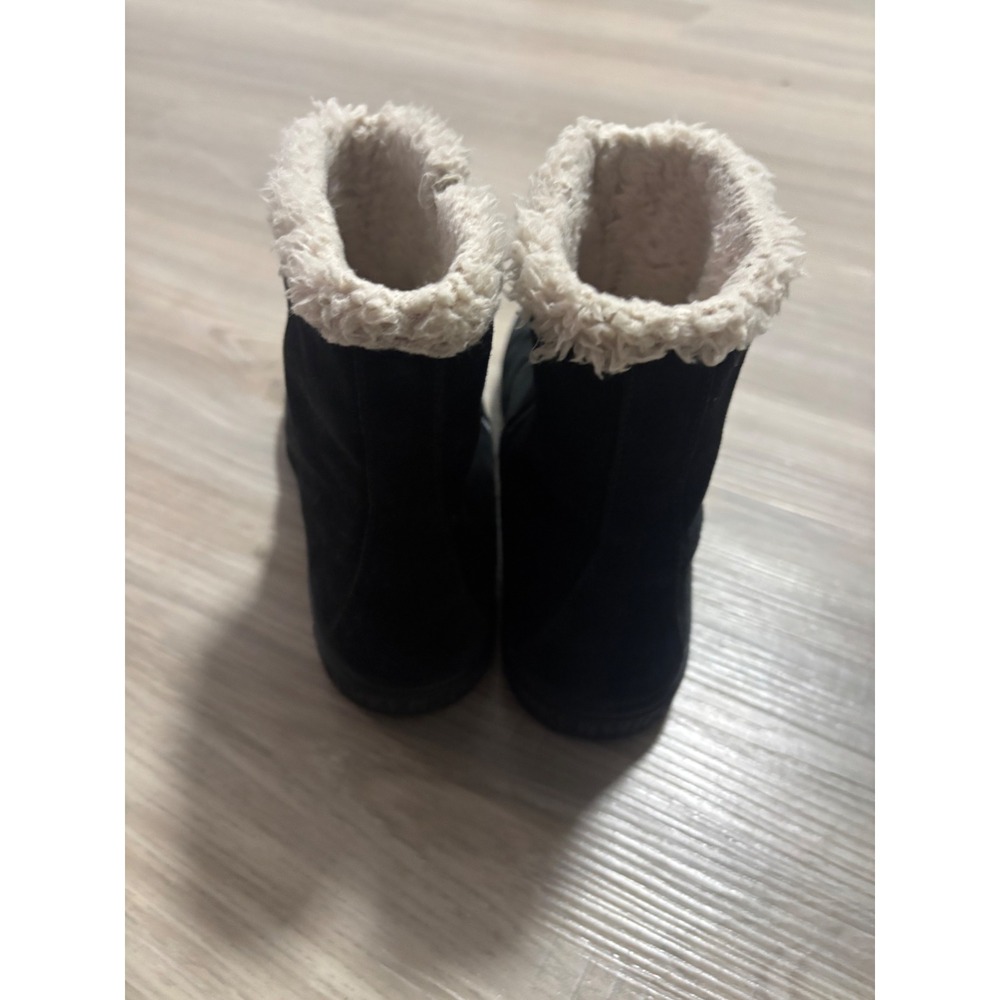 Birkenstock Bakki Black Suede Shearling Lined Ankle Boots Womens 34 L3 220 mm - Picture 3 of 7